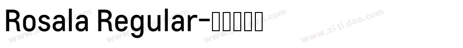 Rosala Regular字体转换